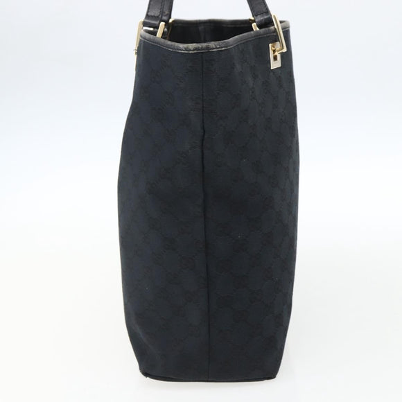 GUCCI GG Canvas Tote Bag Black Gold 002 1098 1705 Auth 170374A