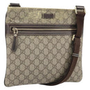 GUCCI GG Supreme Shoulder Bag PVC Beige Gold 295257 Auth 170375-1