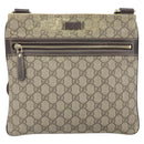 GUCCI GG Supreme Shoulder Bag PVC Beige Gold 295257 Auth 170375-13