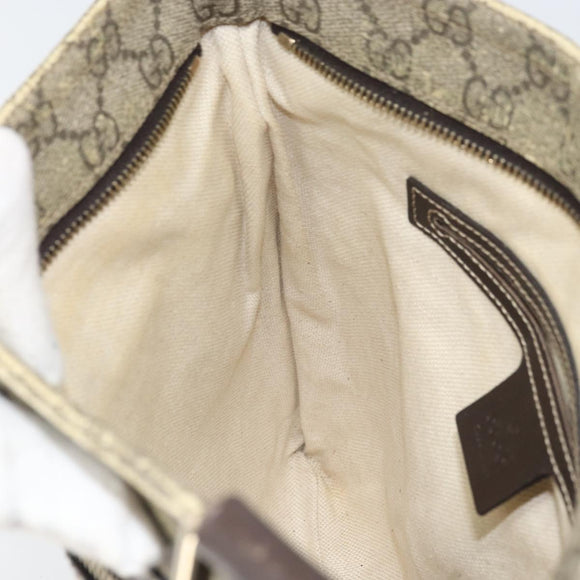 GUCCI GG Supreme Shoulder Bag PVC Beige Gold 295257 Auth 170375