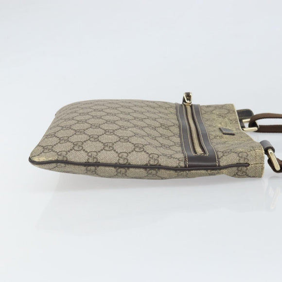 GUCCI GG Supreme Shoulder Bag PVC Beige Gold 295257 Auth 170375