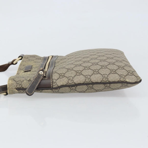 GUCCI GG Supreme Shoulder Bag PVC Beige Gold 295257 Auth 170375