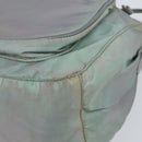 PRADA Shoulder Bag Nylon Gray Silver Auth 170376-9