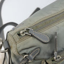 PRADA Shoulder Bag Nylon Gray Silver Auth 170376-19