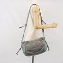 PRADA Shoulder Bag Nylon Gray Silver Auth 170376-27