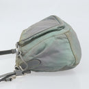 PRADA Shoulder Bag Nylon Gray Silver Auth 170376-4