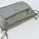 PRADA Shoulder Bag Nylon Gray Silver Auth 170376-6