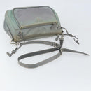PRADA Shoulder Bag Nylon Gray Silver Auth 170376-7