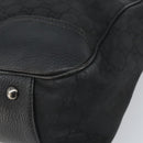 GUCCI GG Canvas Web Sherry Line Tote Bag Black Silver Red 293592 Auth 170377-15