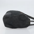 GUCCI GG Canvas Web Sherry Line Tote Bag Black Silver Red 293592 Auth 170377-3