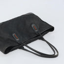 GUCCI GG Canvas Web Sherry Line Tote Bag Black Silver Red 293592 Auth 170377-6