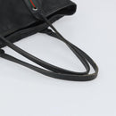 GUCCI GG Canvas Web Sherry Line Tote Bag Black Silver Red 293592 Auth 170377-7