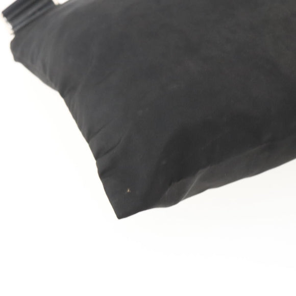 PRADA Shoulder Bag Nylon Black Silver Auth 170378