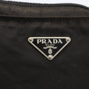 PRADA Shoulder Bag Nylon Black Silver Auth 170378-18