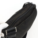 PRADA Shoulder Bag Nylon Black Silver Auth 170378-6