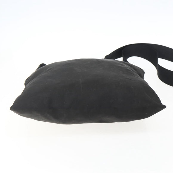 PRADA Shoulder Bag Nylon Black Silver Auth 170378