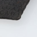 BVLGARI Logo Mania Shoulder Bag Canvas Black Silver Auth 170379-15
