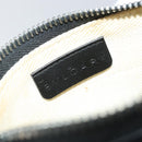 BVLGARI Logo Mania Shoulder Bag Canvas Black Silver Auth 170379-17