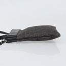 BVLGARI Logo Mania Shoulder Bag Canvas Black Silver Auth 170379-4