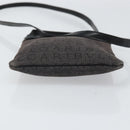 BVLGARI Logo Mania Shoulder Bag Canvas Black Silver Auth 170379-5