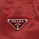 PRADA Hand Bag Nylon Red Silver Auth 170383-17