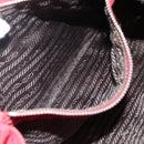 PRADA Hand Bag Nylon Red Silver Auth 170383-23