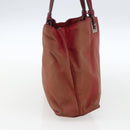 PRADA Hand Bag Nylon Red Silver Auth 170383-3