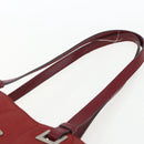 PRADA Hand Bag Nylon Red Silver Auth 170383-8