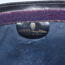 GUCCI GG Supreme Sherry Line Clutch Bag PVC Navy Red Auth 170386-12