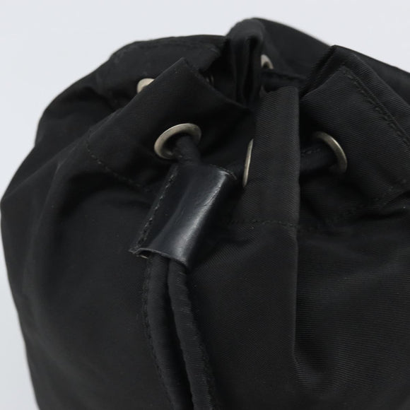 PRADA Drawstring Pouch Nylon Black Auth 170388