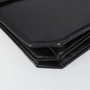 GIVENCHY Chain Shoulder Bag Leather Black Gold Auth 170389-14