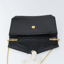 GIVENCHY Chain Shoulder Bag Leather Black Gold Auth 170389-10