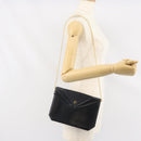 GIVENCHY Chain Shoulder Bag Leather Black Gold Auth 170389-24