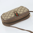 GUCCI GG Supreme Web Sherry Line Shoulder Bag PVC Beige 89 02 066 Auth 170390-6