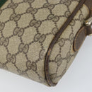 GUCCI GG Supreme Web Sherry Line Shoulder Bag PVC Beige 010 378 Auth 170391-12