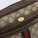 GUCCI GG Supreme Web Sherry Line Shoulder Bag PVC Beige 010 378 Auth 170391-14