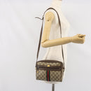 GUCCI GG Supreme Web Sherry Line Shoulder Bag PVC Beige 010 378 Auth 170391-22