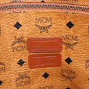 MCM Logogram Vicetos Tote Bag PVC Brown Gold Auth 170393-16