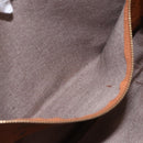 MCM Logogram Vicetos Tote Bag PVC Brown Gold Auth 170393-21