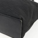 GUCCI GG Canvas Tote Bag Black Silver 31243 Auth 170394-9