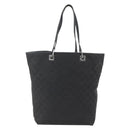 GUCCI GG Canvas Tote Bag Black Silver 31243 Auth 170394-2