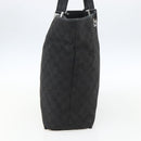 GUCCI GG Canvas Tote Bag Black Silver 31243 Auth 170394-4