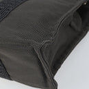HERMES Her Line PM Hand Bag Canvas Gray Auth 170395-15