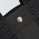 HERMES Her Line PM Hand Bag Canvas Gray Auth 170395-17