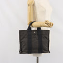 HERMES Her Line PM Hand Bag Canvas Gray Auth 170395-21