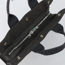 HERMES Her Line PM Hand Bag Canvas Gray Auth 170395-6