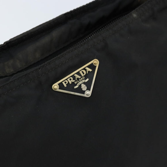 PRADA Shoulder Bag Nylon Black Auth 170396