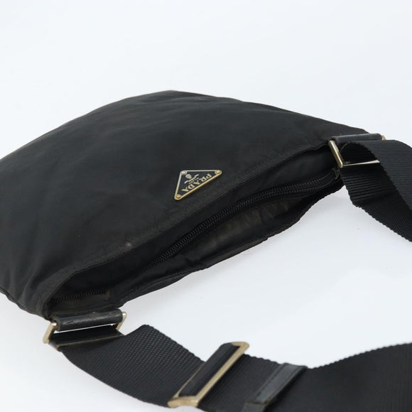 PRADA Shoulder Bag Nylon Black Auth 170396