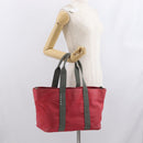 PRADA Sports Tote Bag Canvas Red Auth 170399-24