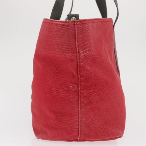 PRADA Sports Tote Bag Canvas Red Auth 170399